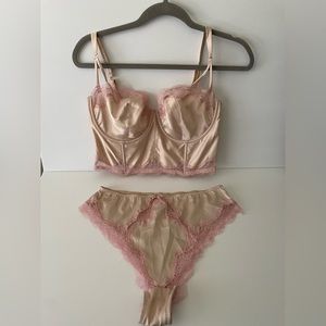 Unlined balconet top with matching Brazilian cut bottoms